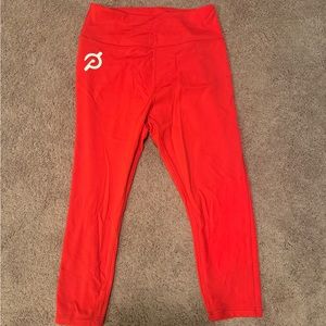Red peloton leggings. Women's size L.